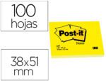 Bloco de Notas Adesivas Post-It Post-It. Formato 50 X 38 mm. Cor amarelo.