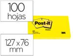 Bloco de Notas Adesivas Post-It Post-It. Formato 76 X 127 mm. Cor amarelo.