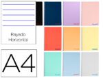 Caderno Espiral Liderpapel Wonder capa plástico. Formato A4, com 80 folhas, papel de 90 grs. pautado com margem. Cores sortidas.
