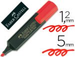 Marcador Fluorescente Faber 48-21, cor vermelho.