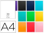 Caderno Espiral Liderpapel A4 Jolly capa dura. Com 140 folhas, papel de 75 grs., liso. 5 bandas de cores 4 furos, cores sortidas.