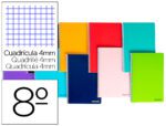 Caderno Espiral Liderpapel bolso 8º Smart. Capa suave com 80 folhas, papel de 60 grs., quadrículado 4mm. Cores sortidas.