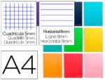 Caderno Espiral Liderpapel A4 Jolly Multidisciplina. Formato A4, com 140 folhas, papel de 75 grs., 28 folhas 5mm. Com 112 folhas pautadas. 5 bandas de cores sortidas.