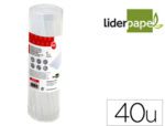 Cola em Barra Termofusivel Liderpapel, com 7 mm. de diâmetro. 20 cm. de comprimento. Caixa com 40 unidades.