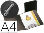 Pasta Liderpapel Polipropileno Din A4 2 Aneis Redondos Mini 15 Mm Preto Opaco