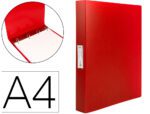 Pasta Liderpapel Polipropileno Din A4 4 Aneis 25 Mm Mistos Vermelho Translucido