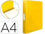 Pasta Liderpapel Polipropileno Din A4 4 Aneis 25 Mm Mistos Amarelo Fluor Opaco