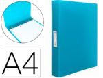 Pasta Liderpapel Polipropileno Din A4 4 Aneis 25 Mm Mistos Celeste Opaco