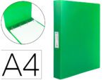 Pasta Liderpapel Polipropileno Din A4 4 Aneis 25 Mm Mistos Verde Maça Opaco