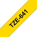Fita Genérica p/ Rotuladora Brother TZe641 Preto/Amarelo