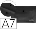 Bolsa Porta Documentos Liderpapel com mola. Formato A7, cor preto opaco.
