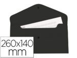 Bolsa Porta Documentos Liderpapel Com fecho de mola. Formato 26X14 cm. Cor preto opaco.