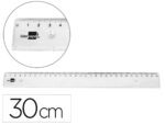 Regua Liderpapel Em Plastico Transparente 30 Cm