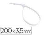 Abraçadeira 3M para interior. Cor branco 200X3,5 mm. Bolsa de 100 unidades.