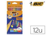 Lápis de Cor Bic Evolution Stripes. Caixa com 12 cores sortidas.