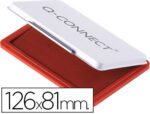 Almofada para Carimbo Q-Connect 126X81 mm. Cor vermelho.