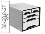 Blocos Classificadores Secretária Cep. Com cinco gavetas. Cor branco/preto.