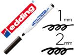Marcador Edding 661 para quadro branco. Ponta redonda 1-2 mm. Recarregável, cor preto.