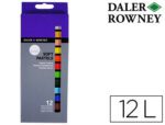 Pastel de Óleo Daler Rowney Simply suave. Caixa com 12 cores sortidas.