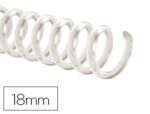 Espiral Q-Connect de plástico transparente  32 5:1 18mm. 2mm. Caixa com 100 unidades.