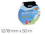 Fita Adesiva Plico dupla face, fácil uso, medida 12/18 mm. X 50 M