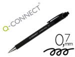 Esferográfica Q-Connect retrátil com grip 0,7 mm. cor preta.