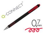 Esferográfica Q-Connect retrátil com grip 0,7 mm. cor vermelha.