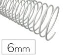 Espiral Q-Connect metálica branco 64 5:1 6 mm. 1 mm. Caixa com 200 unidades.