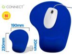 Tapete para Rato Q-Connect com apoio de pulsos de gel. , cor azul.