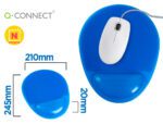 Tapete para Rato Q-Connect com apoio de pulsos de gel.  e Pvc, cor azul.