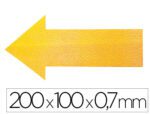 Simbolo Adesivo Durable Pvc Forma De Flecha Para Delimitacao De Chao Amarelo 200X100X0,7 Mm Pack De 10 Unidades