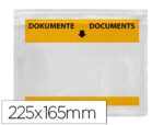 Envelope Auto-Adesivo Q-Connect porta documentos multilingue, formato 225X165 mm. Janela transparente, pack de 100 unidades.
