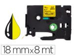 Fita Q-Connect Tze-641, amarelo-preta, 18 metros.m. X 8 metros.