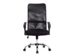 Cadeira de direção Q-Connect base metal encosto alto regulável em altura 1110+100mm. Altura pele e tecido preto.
