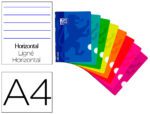 Caderno Agrafado Oxford Openflex capa plástico. Formato A4, com 48 folhas pautado. Asignatura natural, cores sortidas.