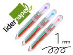 Esferográfica Liderpapel 10 em 1 corpo transparente, cor 10 cores, ponta 1 mm. retrátil.