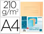 Classificadorem Cartolina Exacompta com 3 abas. Formato A4 Impresa, gramagem 210 grs. Cor creme.