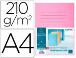 Classificadorem Cartolina Exacompta com 3 abas. Formato A4 Impresa, gramagem 210 grs. Cor rosa.