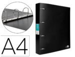 Pasta Liderpapel Polipropileno Din A4 4 Aneis Mistos 40 Mm Preto Opaco