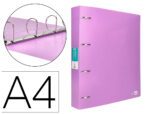 Pasta Liderpapel Polipropileno Din A4 4 Aneis Mistos 40 Mm Lavanda Opaco