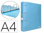 Pasta Liderpapel Polipropileno Din A4 4 Aneis Mistos 40 Mm Celeste Opaco