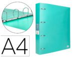 Pasta Liderpapel Polipropileno Din A4 4 Aneis Mistos 40 Mm Verde Maçã Opaco