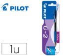 Esferográfica Pilot G-2 azul tinta gel retrátil apoio em borracha em Blister.