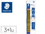 Lápis de Grafite Staedtler Noris Nº2 Hb. Blister de 3 unidades + 1 borracha Mars Plastic.