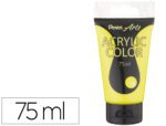 Tinta Acrilica Pentel Em Tubo De 75 Ml Cor Amarelo Limao