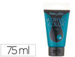 Tinta Acrilica Pentel Em Tubo De 75 Ml Cor Azul Esverdeado