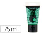 Tinta Acrilica Pentel Em Tubo De 75 Ml Cor Especial Amarelo Esverdeado Metalico
