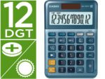 Calculadora de Secretária Casio Ms-120em, com 12 dígitos, Tx +/- tecla duplo zero. Cor azul.
