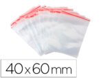 Bolsa Plastico Auto Selada Q-Connect 40X60 Mm Pack De 100 Unidades