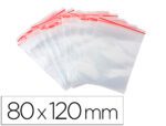 Bolsa Plastico Auto Selada Q-Connect 80X120 Mm Pack De 100 Unidades